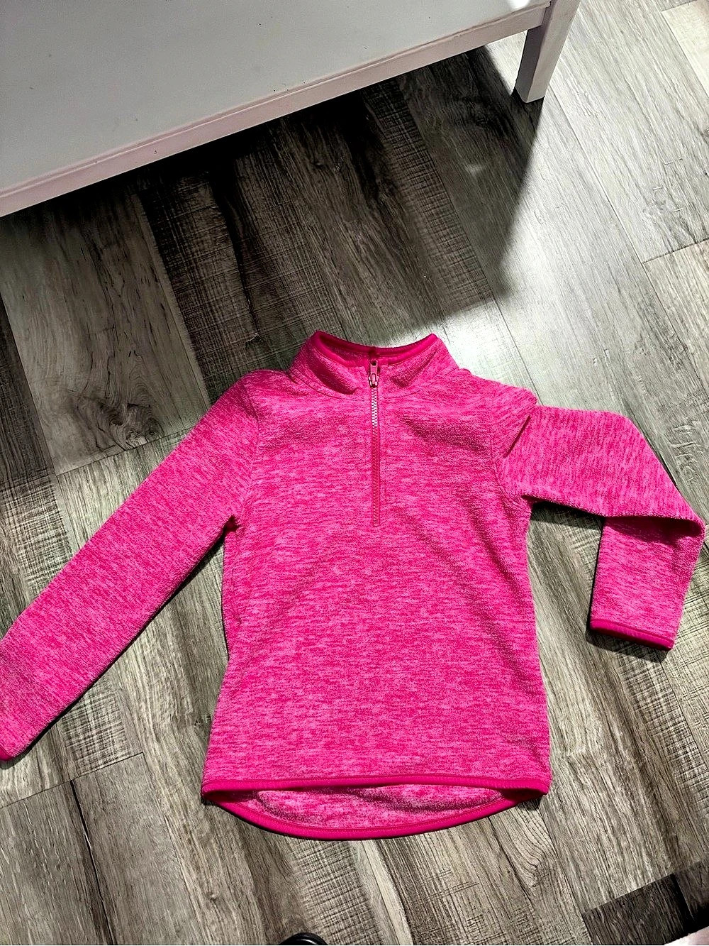 Athleta Girl Girls Fleece Half-Zip Pullover in Pink Size S/CH (6-6X) Like New
